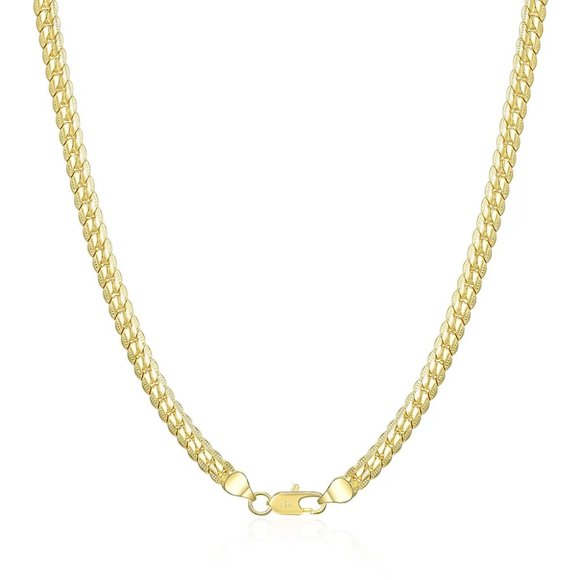 Stunning 20" Snake Bone / Sideways Necklace, 18k. Gold - Picture 4 of 6